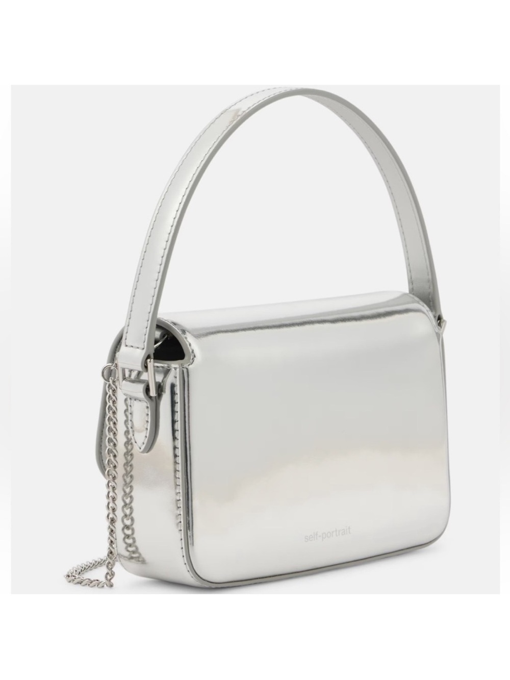 Self portrait Silver Bow-Accent Top-Handle Bag - Picture 3 of 5